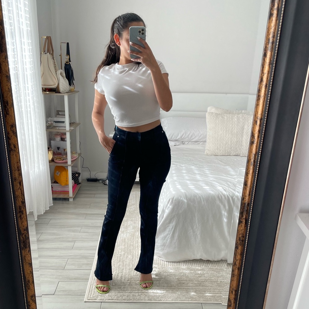 Express Dark Wash Skyscraper Midrise Jeans
